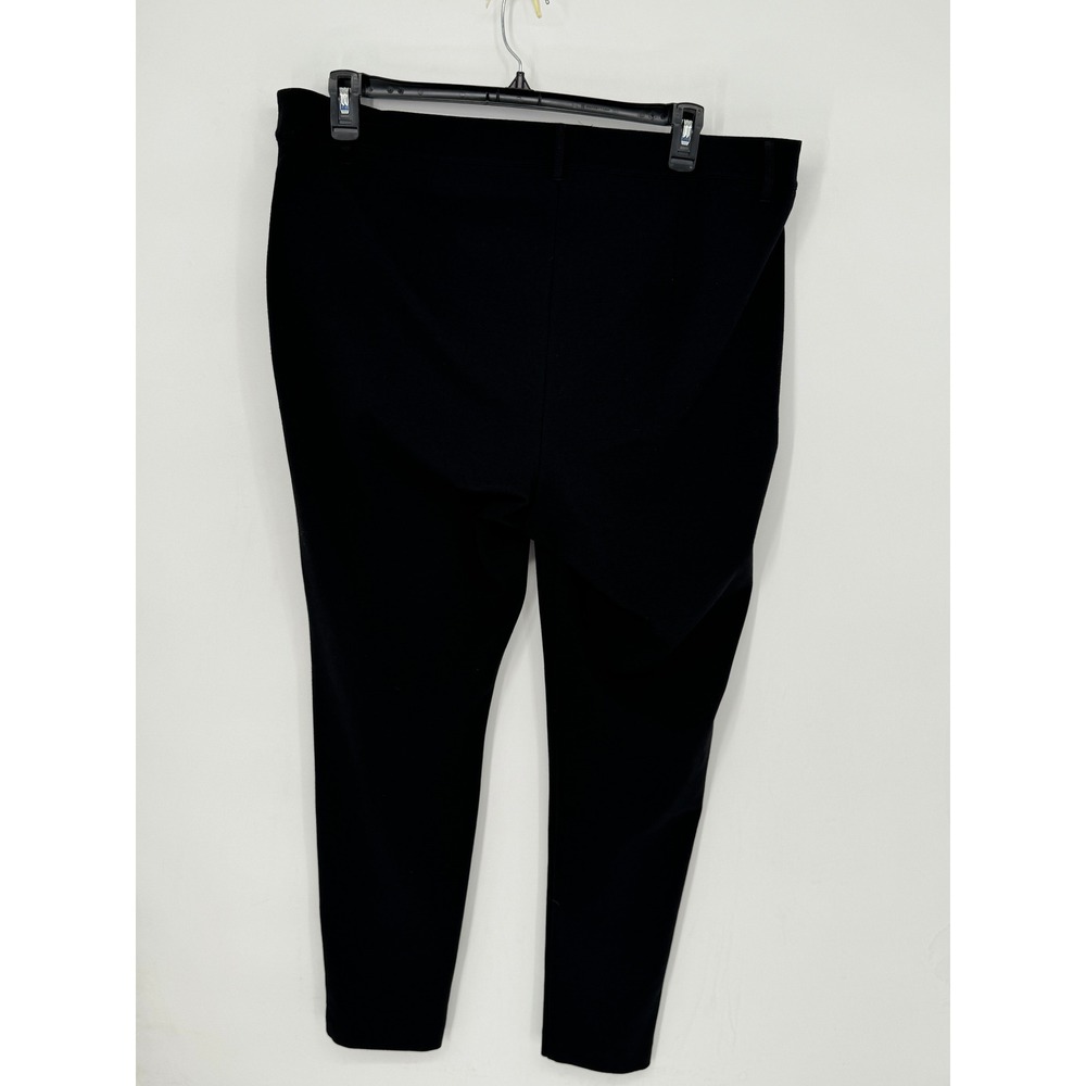 Michael Kors Skinny Trousers Womens 18W Black Good Gold Zip Hardware Stretch - Picture 5 of 13